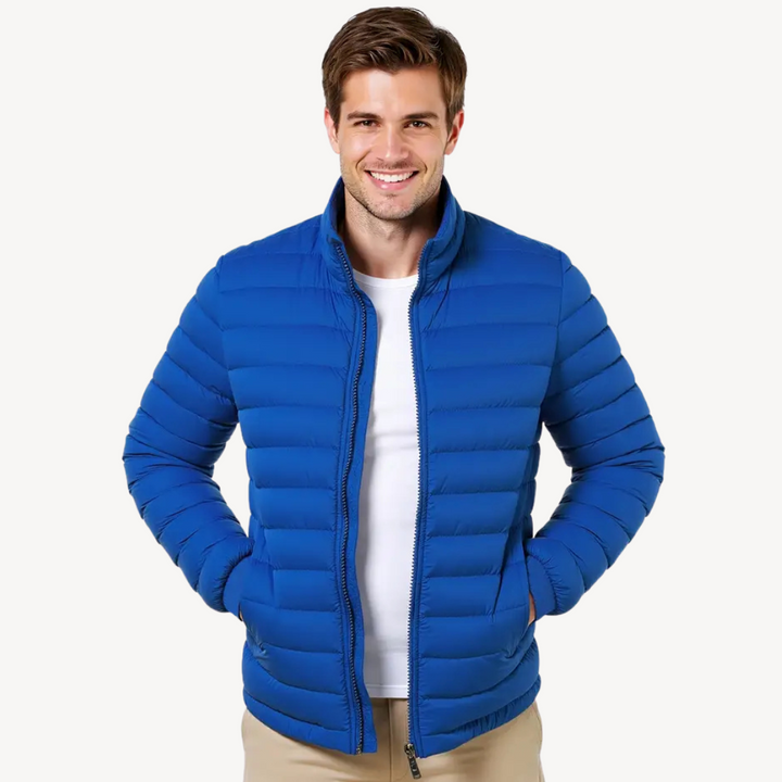 Mens Quilted Down Jacket Lightweight Regular Fit