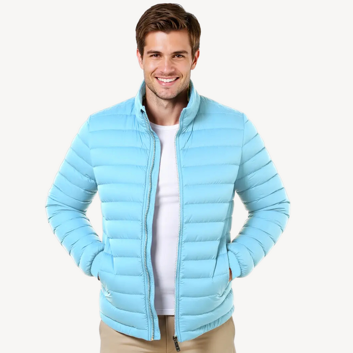 Mens Quilted Down Jacket Lightweight Regular Fit