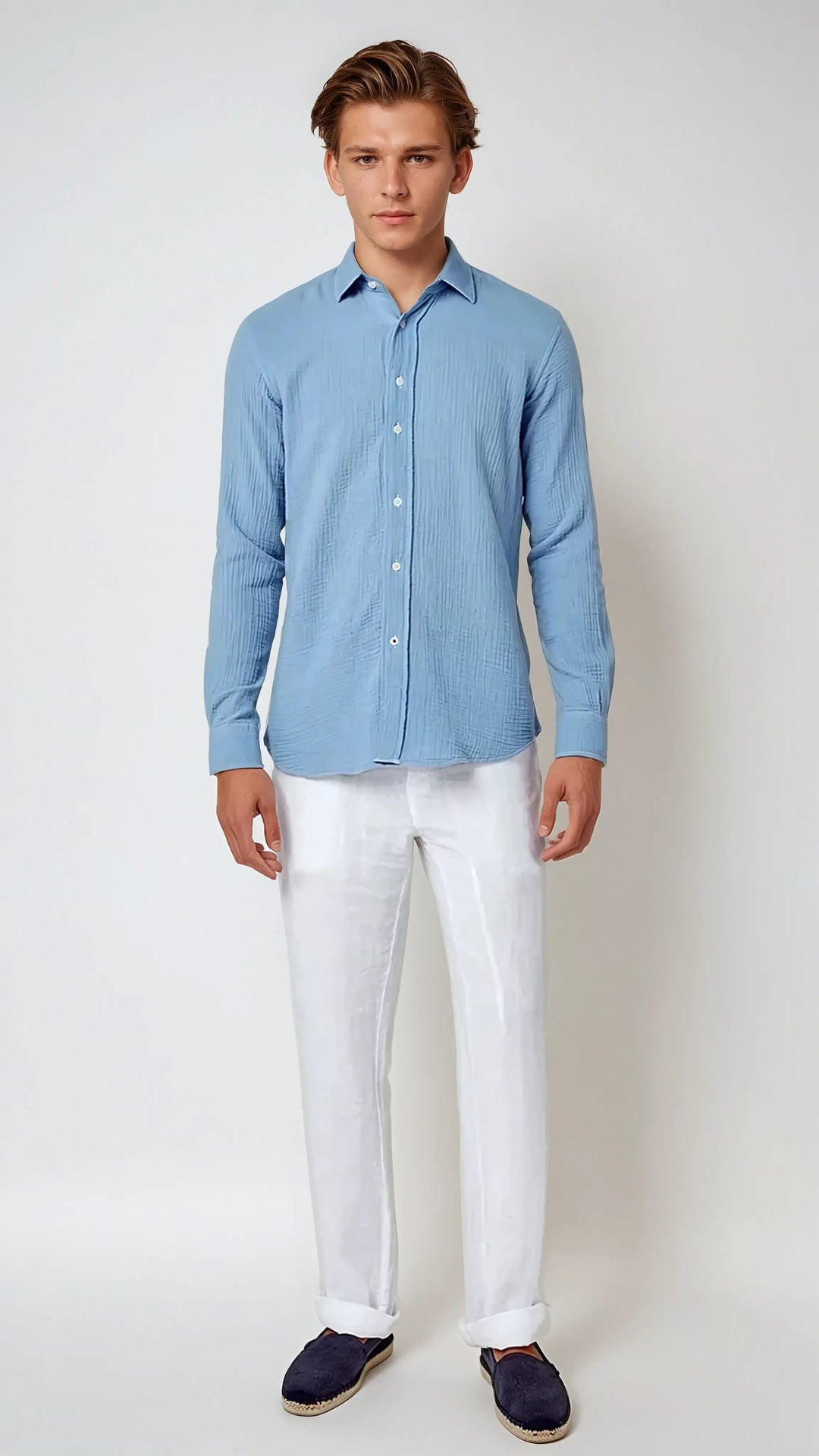 Mens Linen Trousers Relaxed Fit