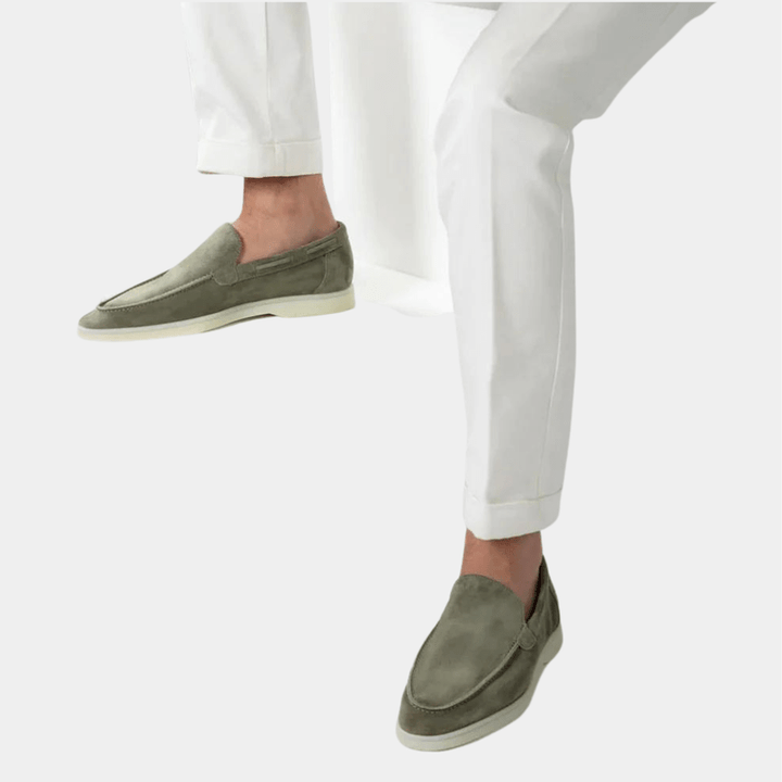 Unisex Loafers with Elastic Panels and Cushioned Grip - BritishMode