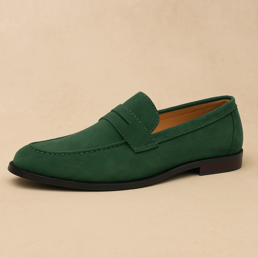 Mens Loafers Slip-On Low Profile Shaped Toe