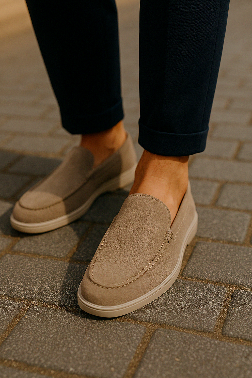 Mens Loafers Slip-On Low Profile Cushioned Support