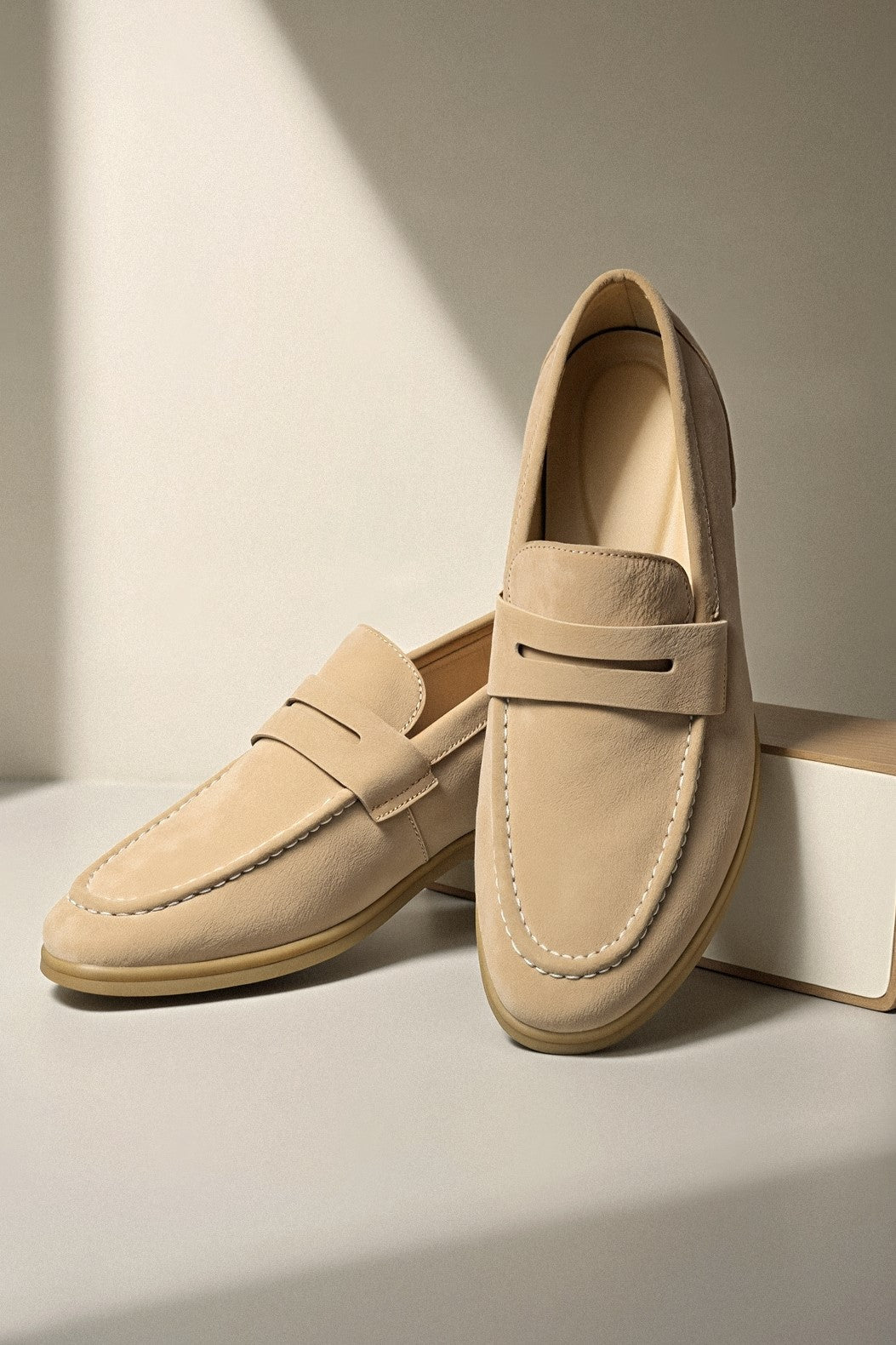 Mens Loafers Slip-On Synthetic Blend Grip Sole