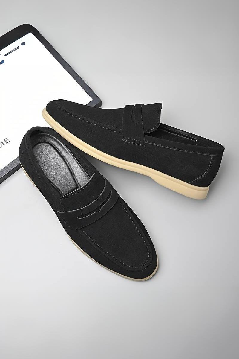 Mens Loafers Slip-On Synthetic Blend Grip Sole