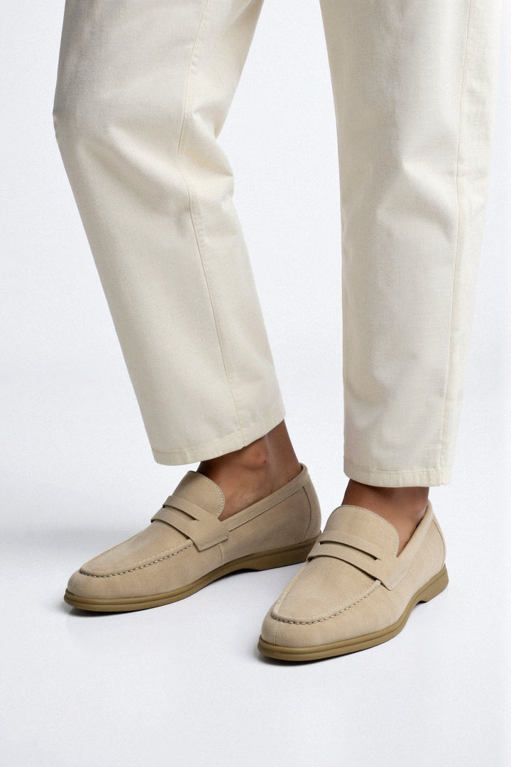 Mens Loafers Slip-On Synthetic Blend Grip Sole - BritishMode