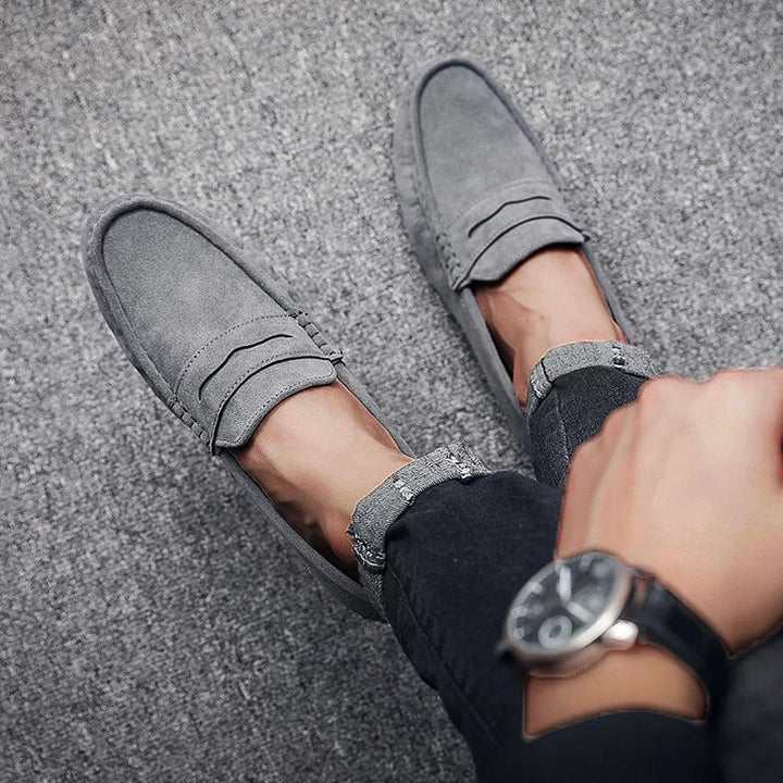 Womens Slip-On Loafers with Lace Detail Secure Fit