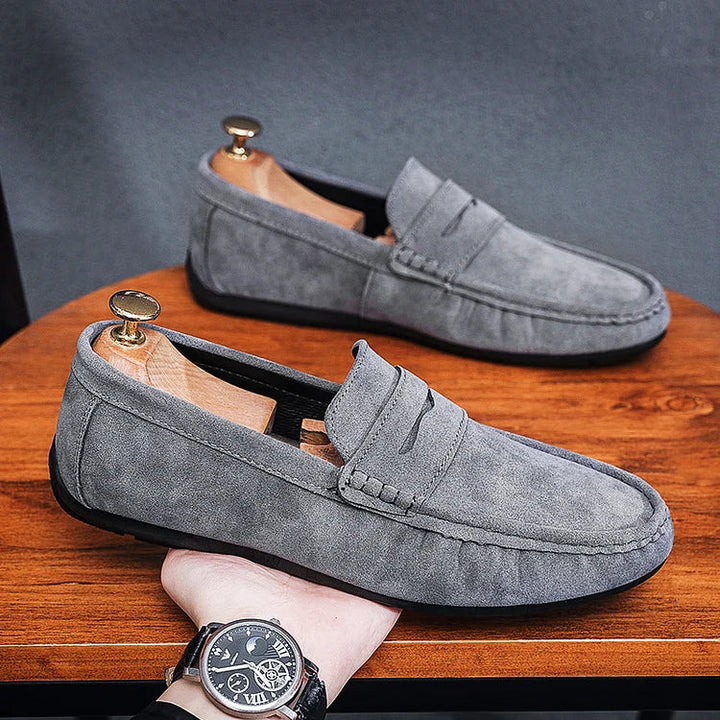 Womens Slip-On Loafers with Lace Detail Secure Fit