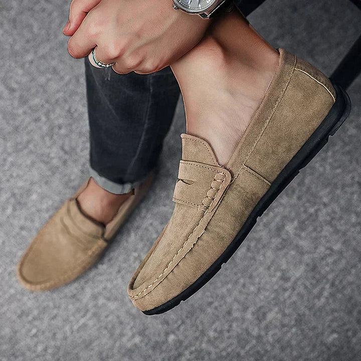 Womens Slip-On Loafers with Lace Detail Secure Fit