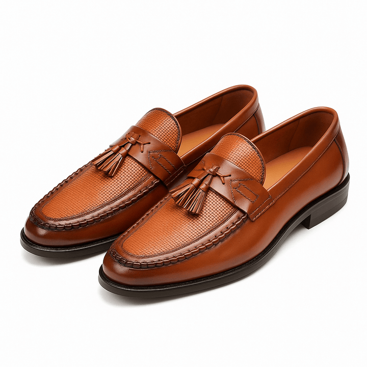 Womens Loafers Woven Vamp Tassels Easy Slip-On Fit