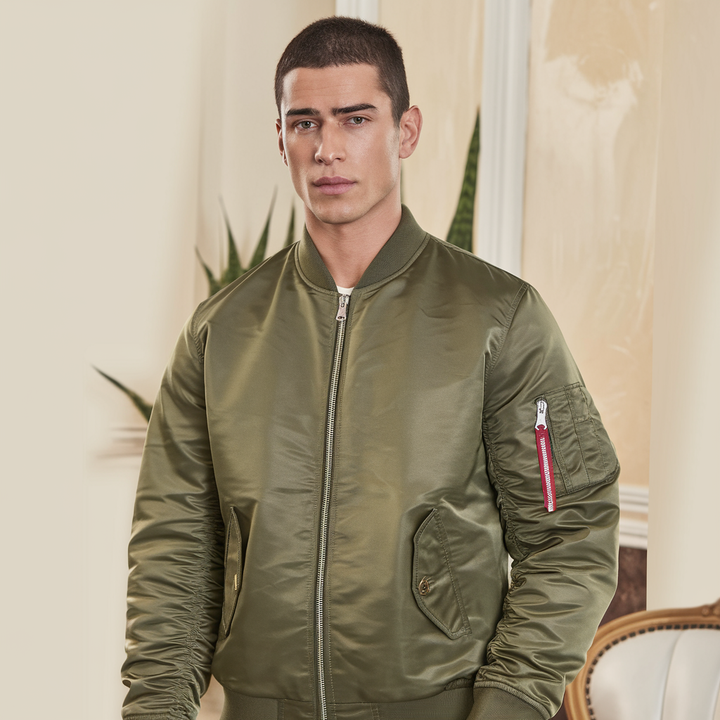 Mens Bomber Jacket with Pilot Style