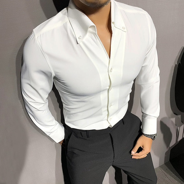 Mens Long Sleeve Shirt Breathable Comfortable Fit