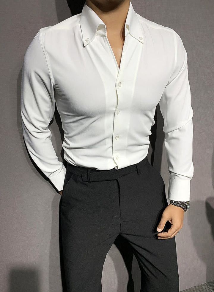 Mens Long Sleeve Shirt Breathable Comfortable Fit