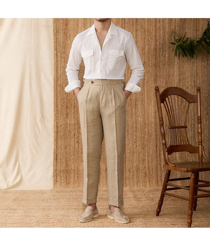 Mens Long Sleeve Shirt Structured Front Pocket