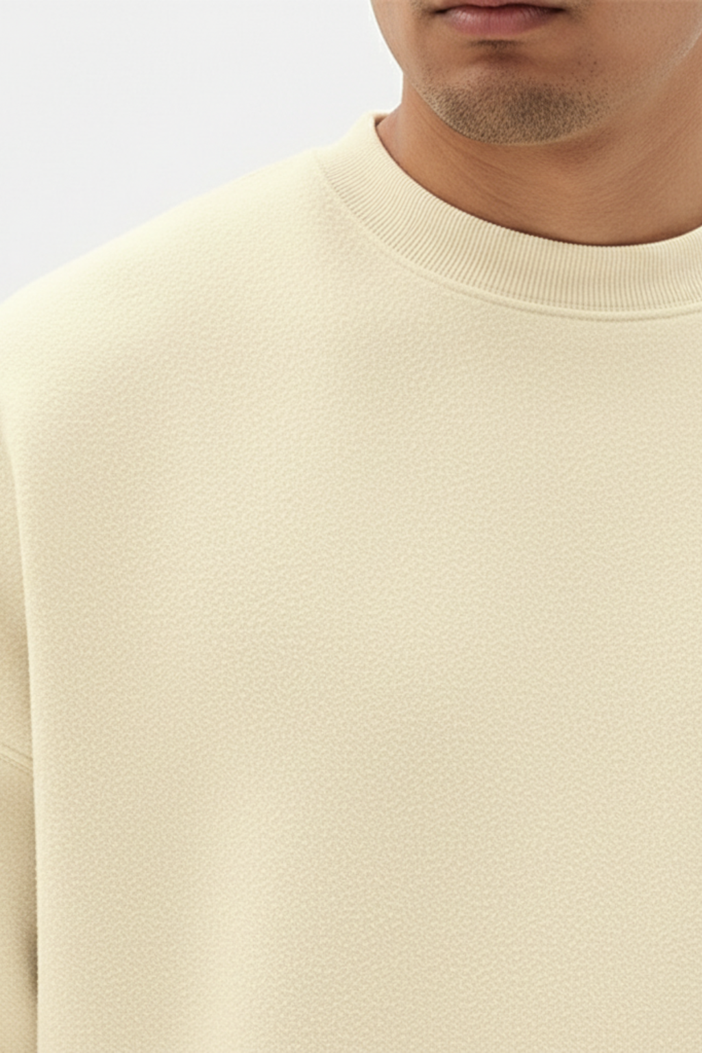 Mens Oversized Crewneck Sweatshirt Exposed Seam Detail