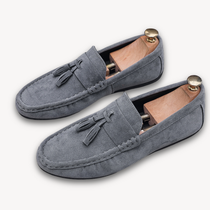 Mens Loafers Suede Tassel Design