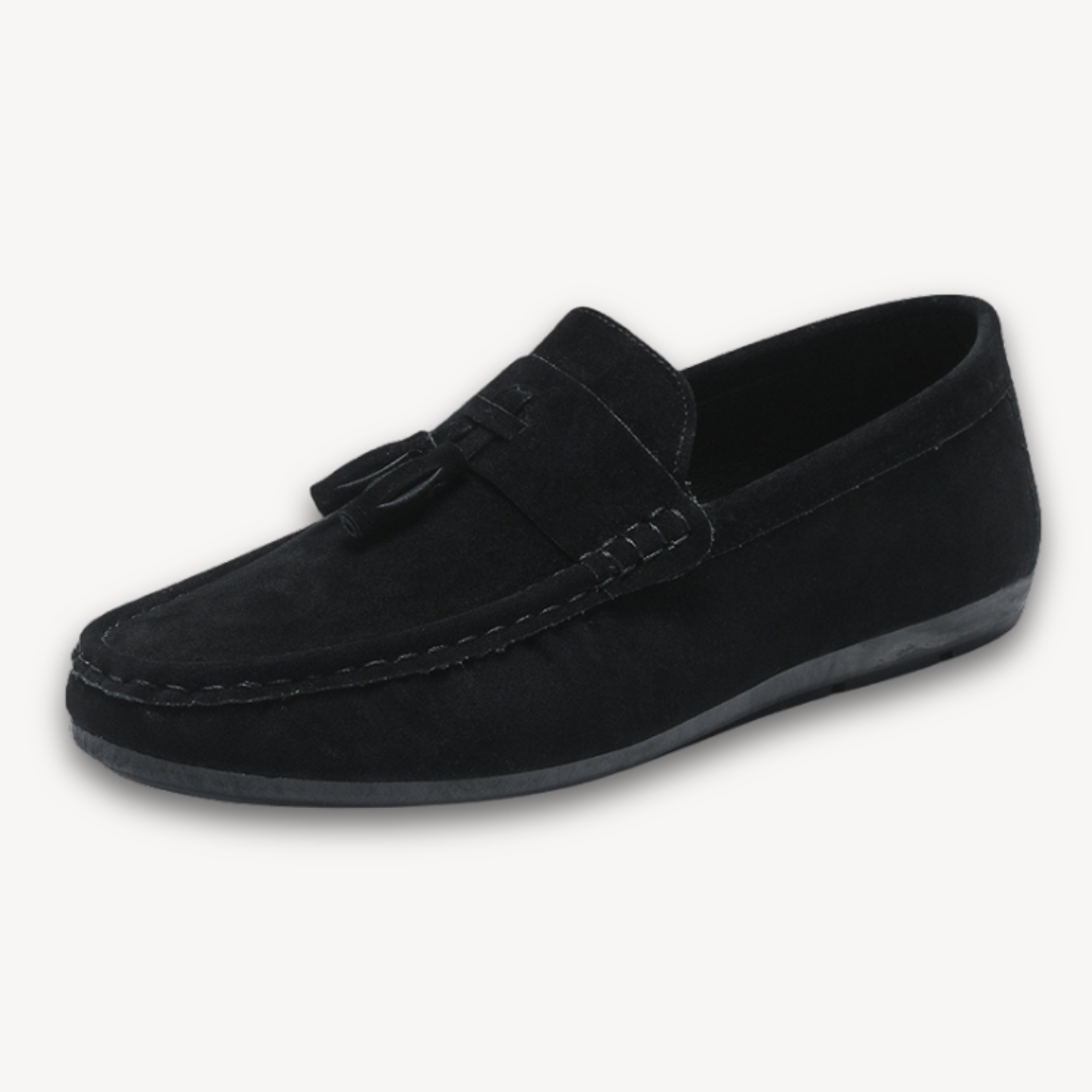 Mens Loafers Suede Tassel Design