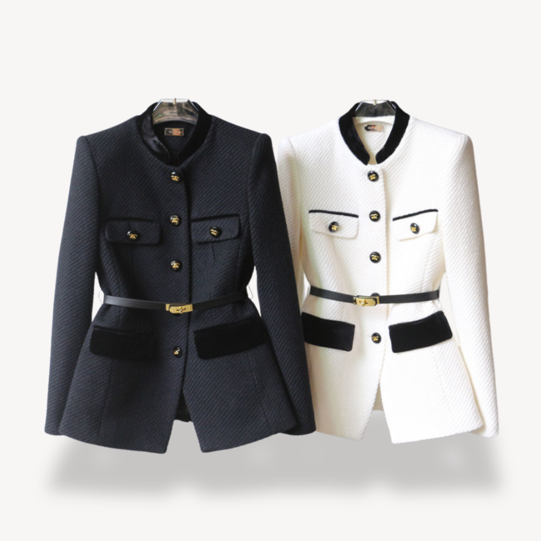 Womens Blazer Coat Patchwork Design Regular Fit