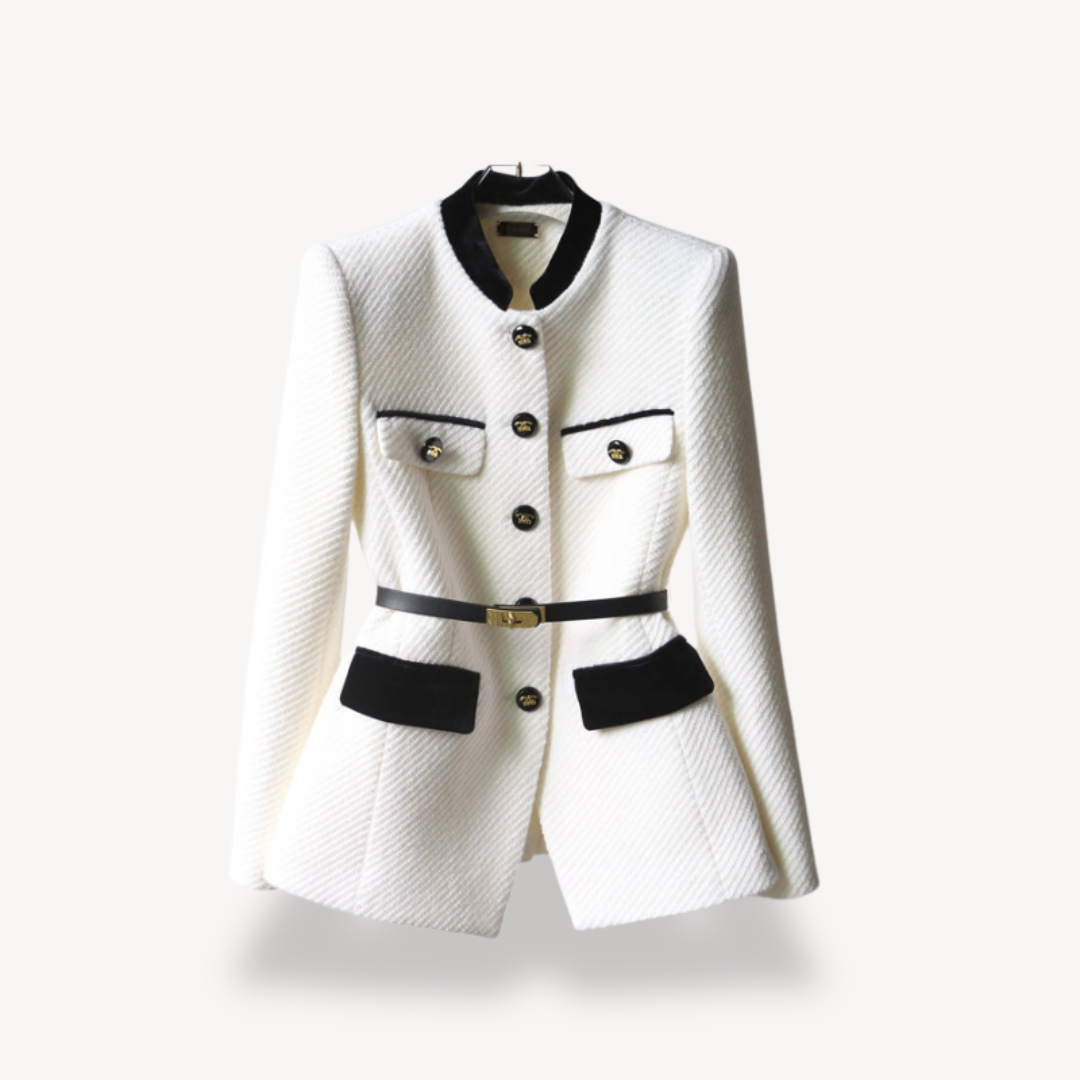 Womens Blazer Coat Patchwork Design Regular Fit