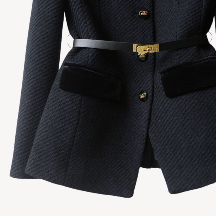 Womens Blazer Coat Patchwork Design Regular Fit