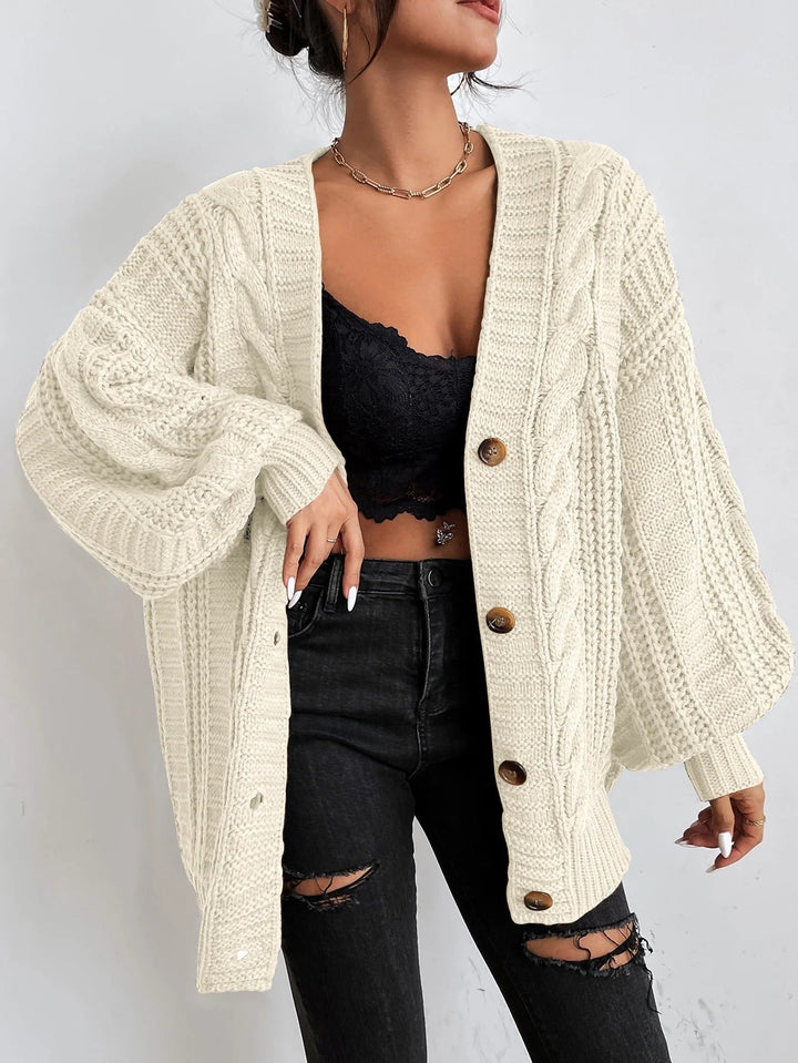 Womens Knit Cardigan Sweater Oversized Cozy Fit
