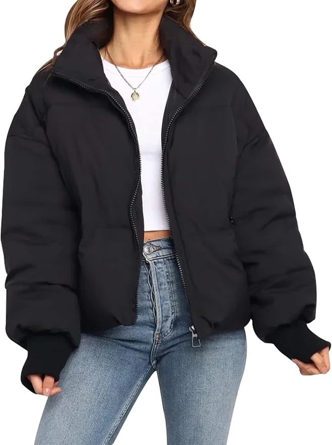 Womens Plus Size Down Filled Parka Jacket Relaxed Fit