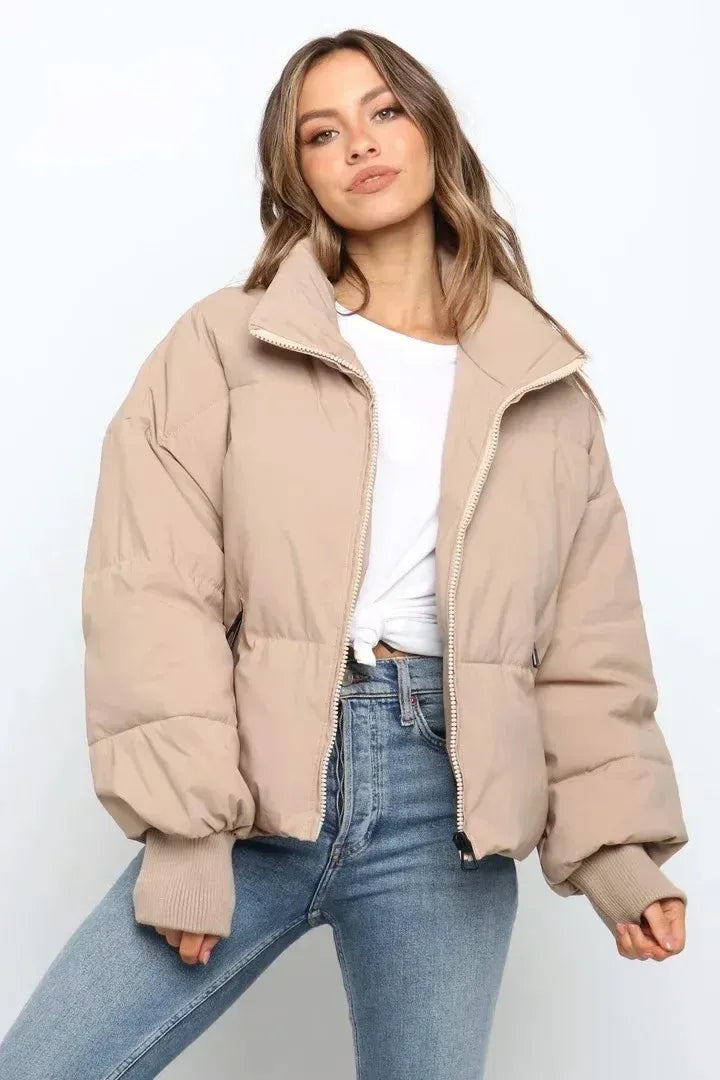 Womens Plus Size Down Filled Parka Jacket Relaxed Fit - BritishMode