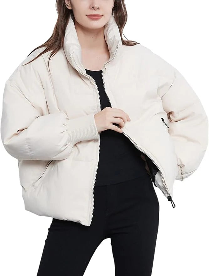 Womens Plus Size Down Filled Parka Jacket Relaxed Fit