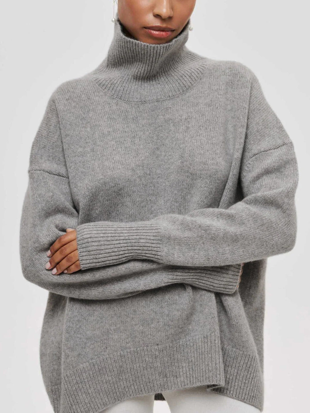 Womens Turtleneck Jumper Sweater Comfortable Fit
