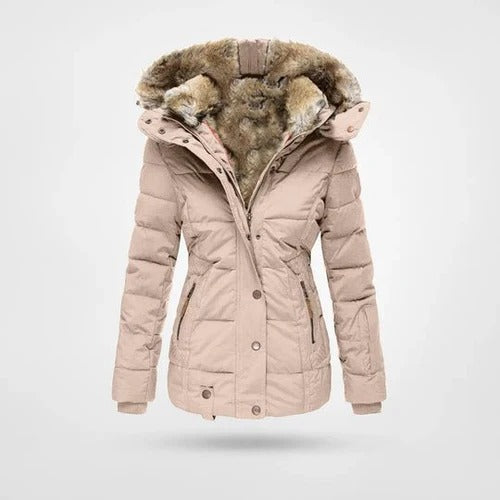 Womens Down Parka Jacket Hooded Warm