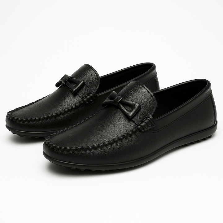 Mens Leather Loafers Slip-On Casual - BritishMode