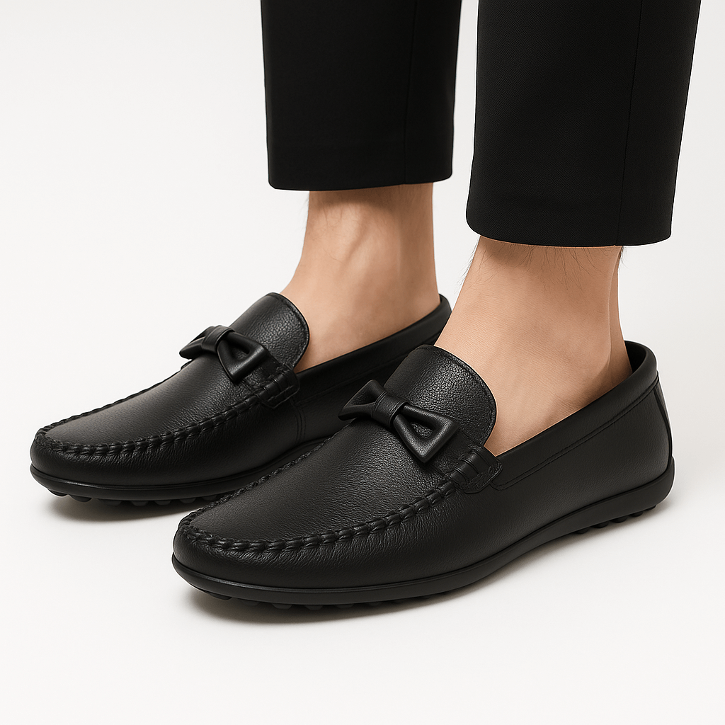 Mens Leather Loafers Slip-On Casual