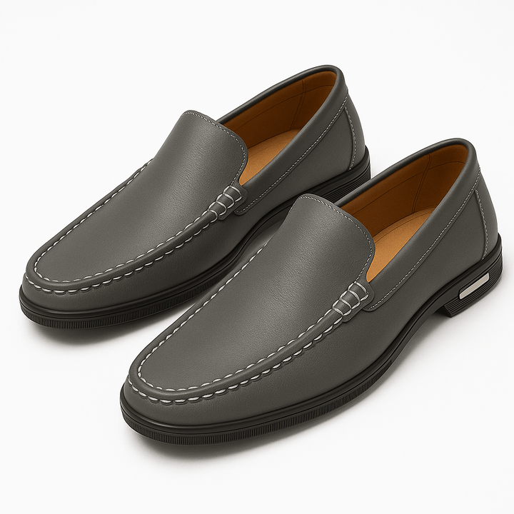Mens Leather Loafers Slip-On Classic Style