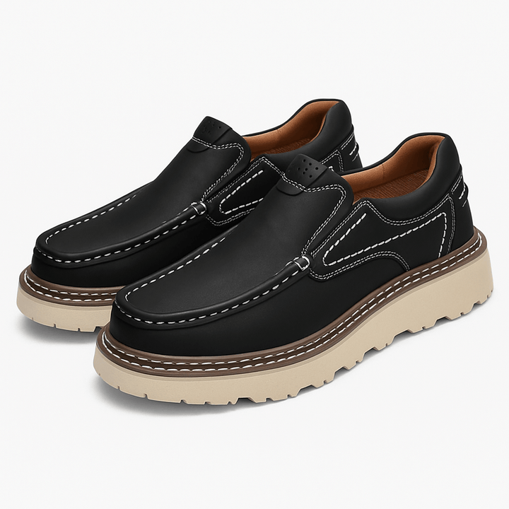 Mens Leather Comfort Shoes Classic Style