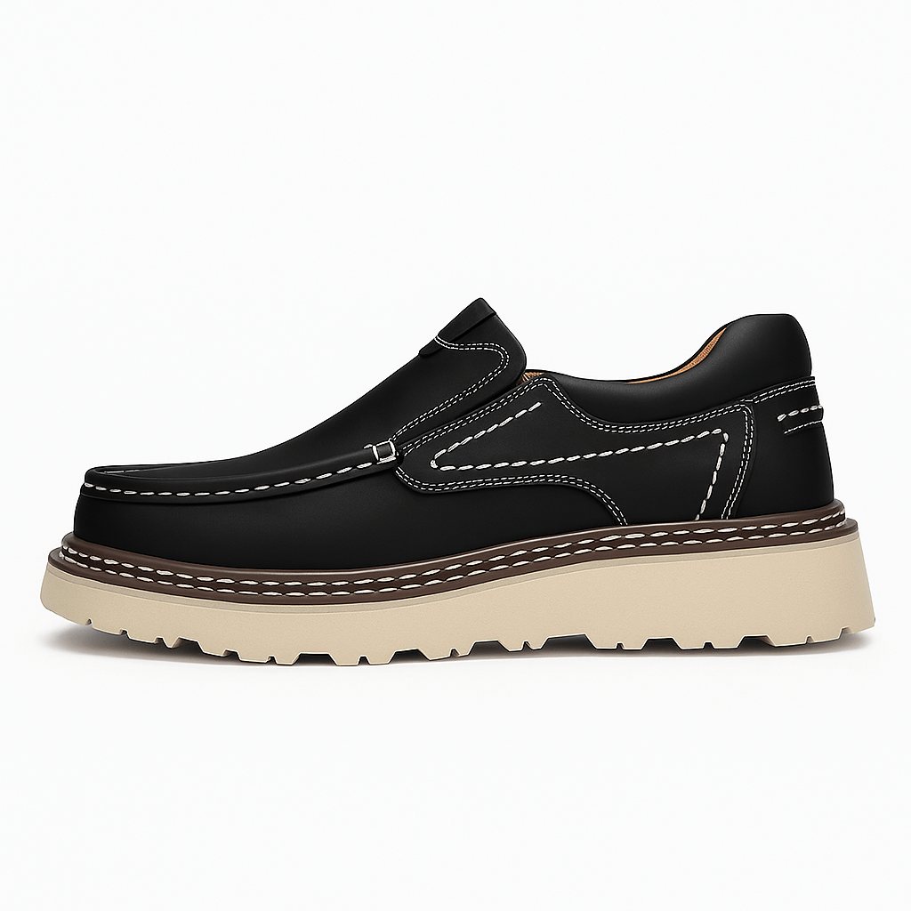 Mens Leather Comfort Shoes Classic Style