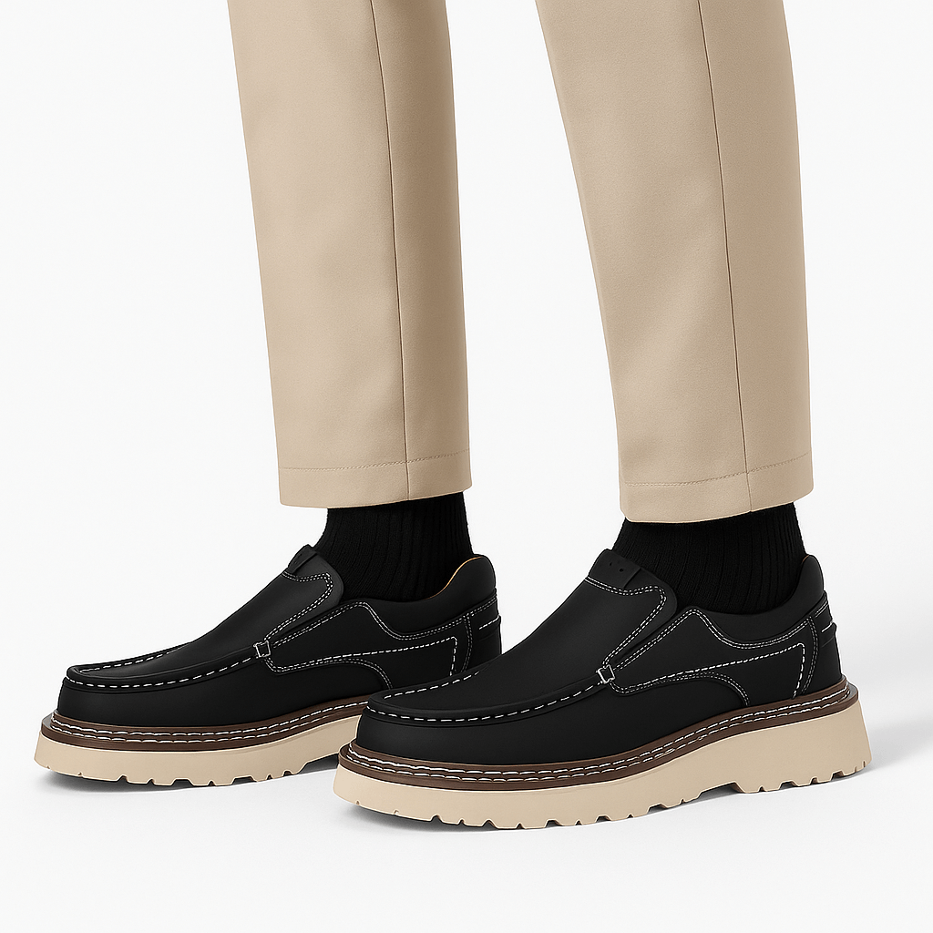 Mens Leather Comfort Shoes Classic Style