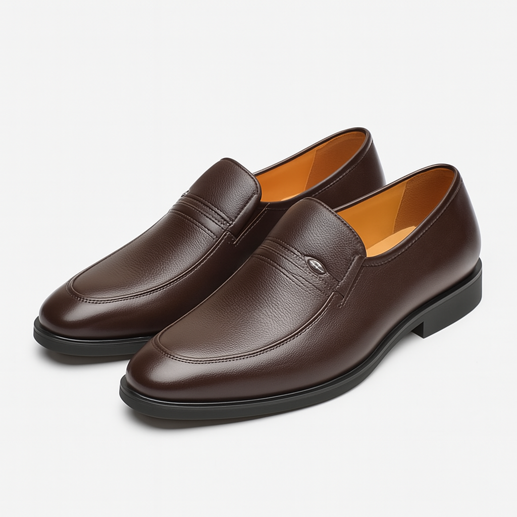 Mens Casual Loafers Leather Slip-On - BritishMode