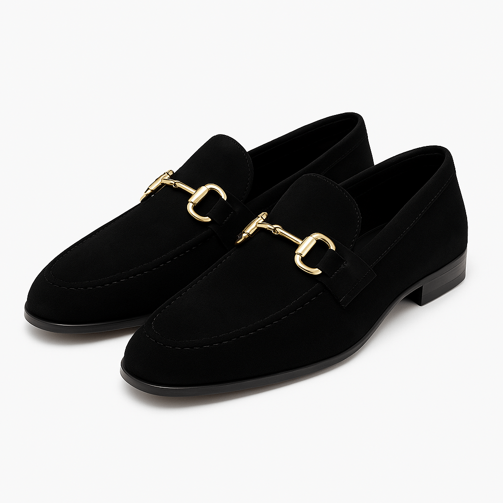 Mens Leather Slip-On Loafers Casual Fit
