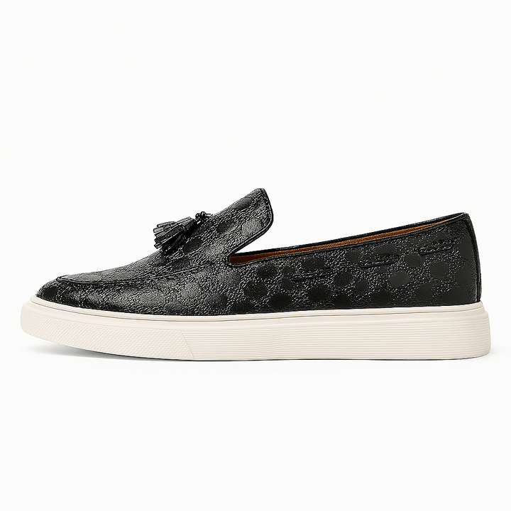 Mens Casual Leather Shoes with Tassel Detail