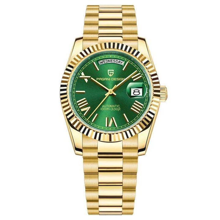 Mens Automatic Date Watch Stainless Steel Classic Style