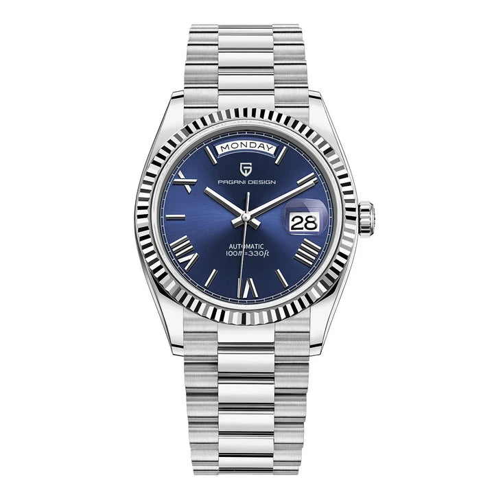 Mens Automatic Date Watch Stainless Steel Classic Style