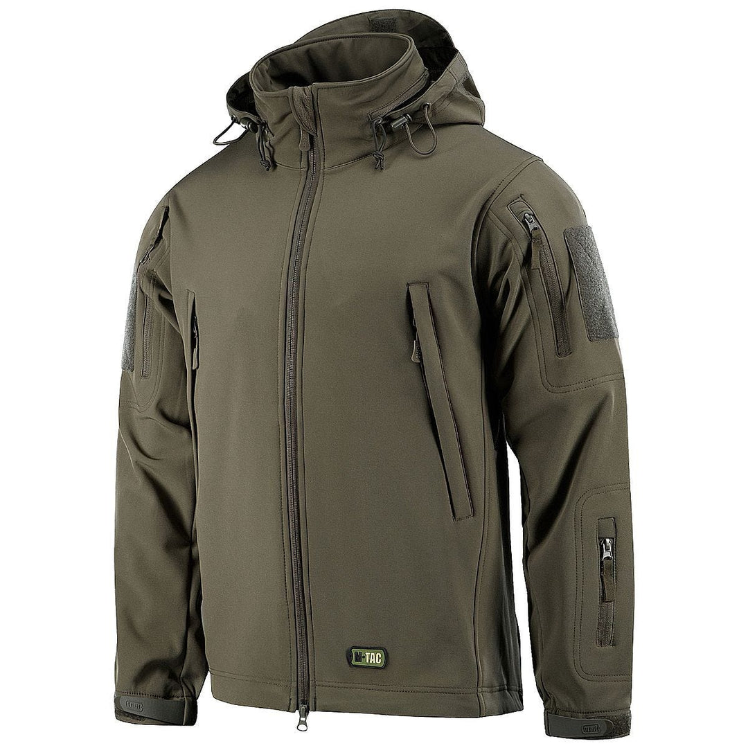 Mens Hooded Softshell Jacket Waterproof Thermal Lining - BritishMode