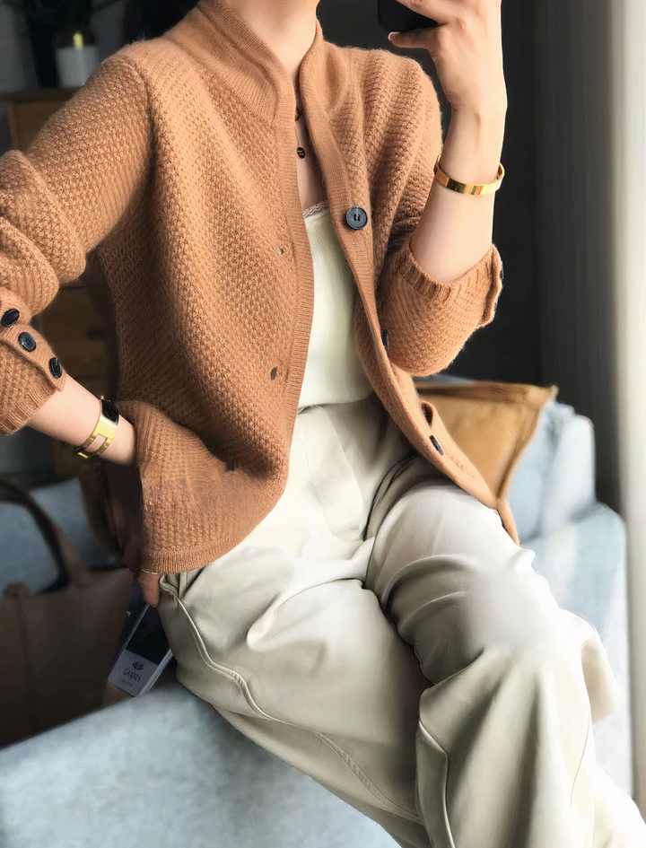Womens Cashmere Cardigan Button Closure Stylish Fit