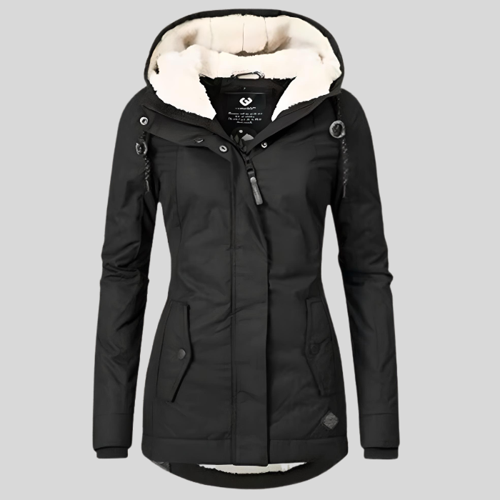 Womens Waterproof Raincoat with Hood and Long Fit Back