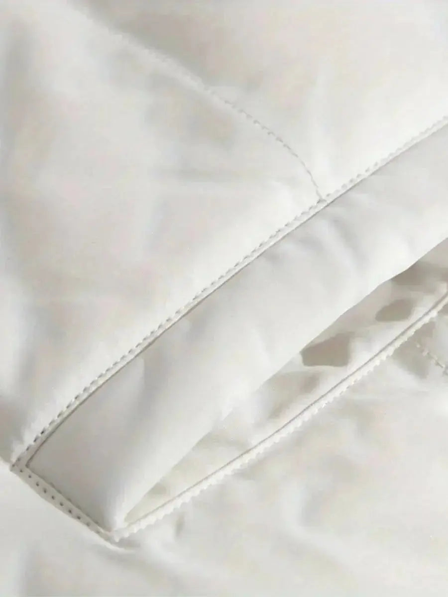 Mens Quilted Winter Jacket with Hood and Plush Lining