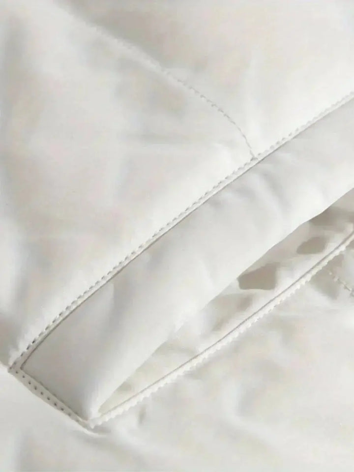 Mens Quilted Winter Jacket with Hood and Plush Lining