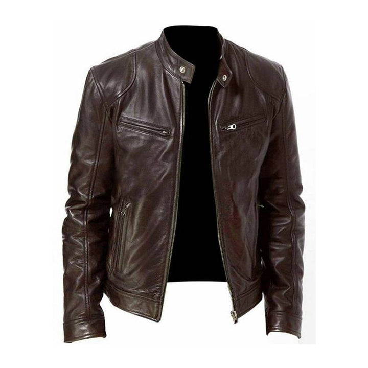 Mens Leather Jacket Classic Fit