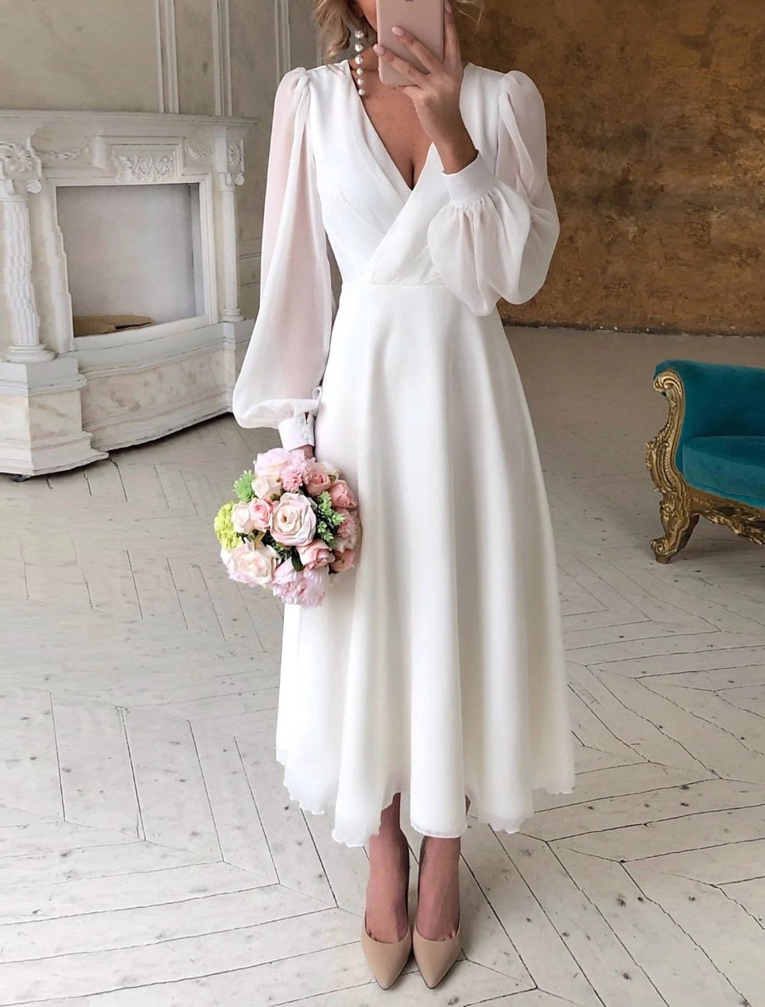 Womens Wedding Guest Dress Soft Elegant Fit - BritishMode