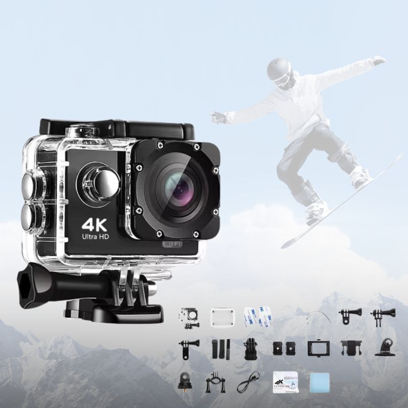 Compact Waterproof 4K Action Camera with WiFi Outdoor Use - BritishMode