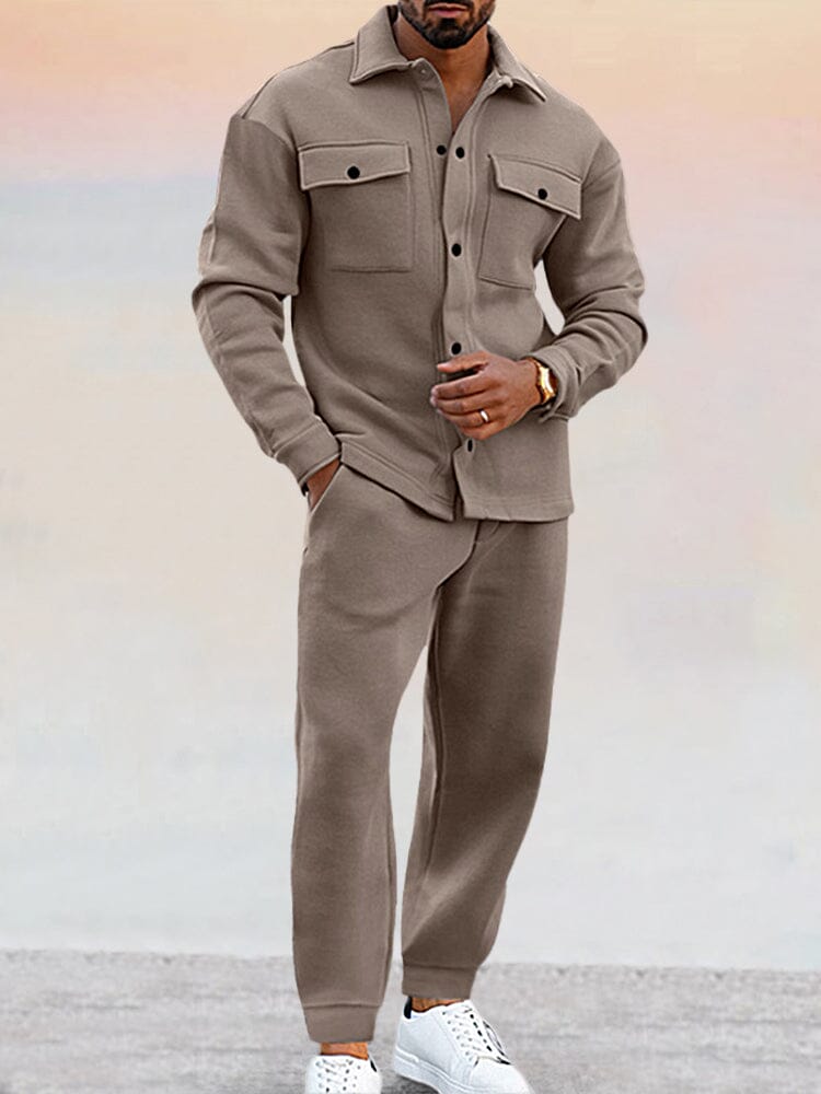Mens Athleisure 2-Piece Set Comfortable Relaxed Fit - BritishMode