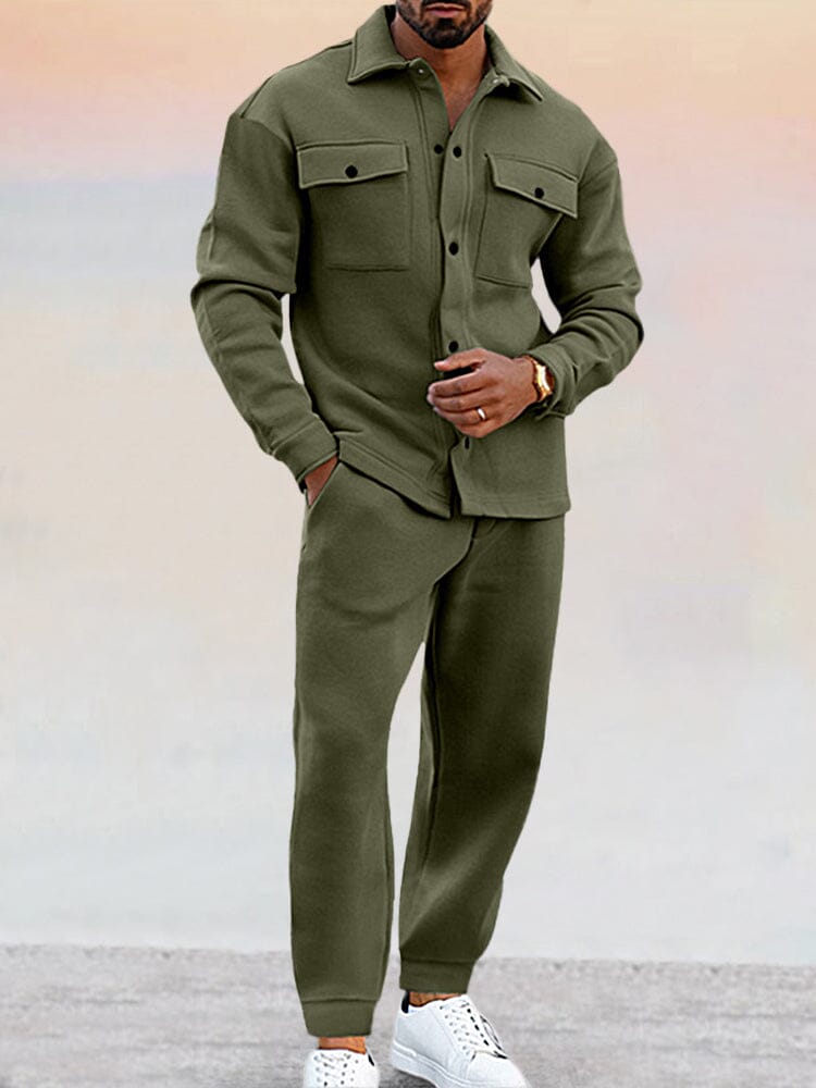 Mens Athleisure 2-Piece Set Comfortable Relaxed Fit